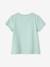 Tee-shirt à message Basics fille bleu ciel+bleu pâle+corail+écru+fraise+marine+rose bonbon+rouge+vanille+vert sapin 2 - vertbaudet enfant 