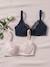 Lot de 2 soutiens-gorge grossesse coton biologique et dentelle blanc+rose pâle 2 - vertbaudet enfant 