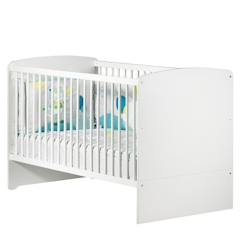 Chambre et rangement-Chambre-Lit bébé, lit enfant-Lit bébé-Lit évolutif - 140x70cm - Babyprice Basic - En bois blanc