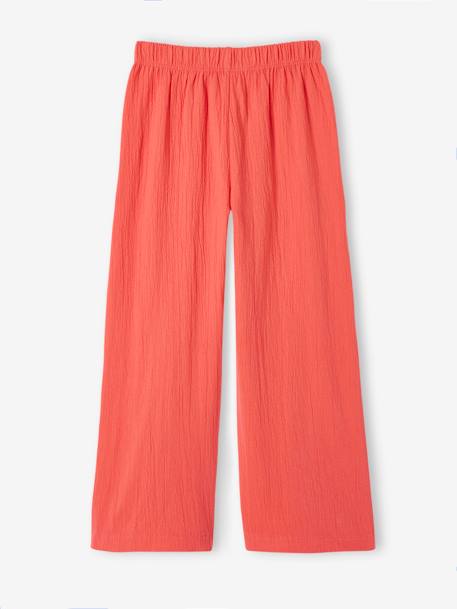 Pantalon fille legging large blanc imprimé+corail+mauve+vert sauge 5 - vertbaudet enfant 