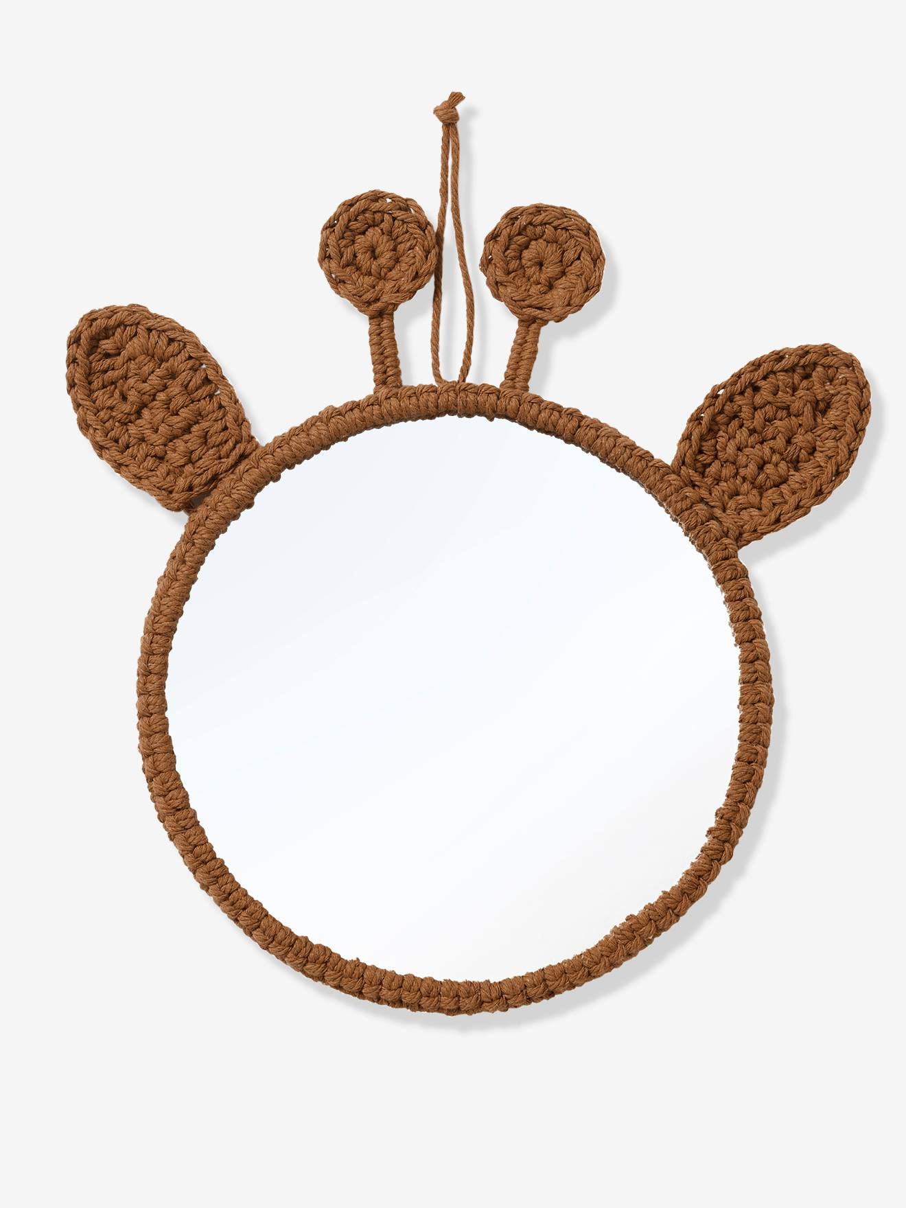 Miroir girafe tricot camel