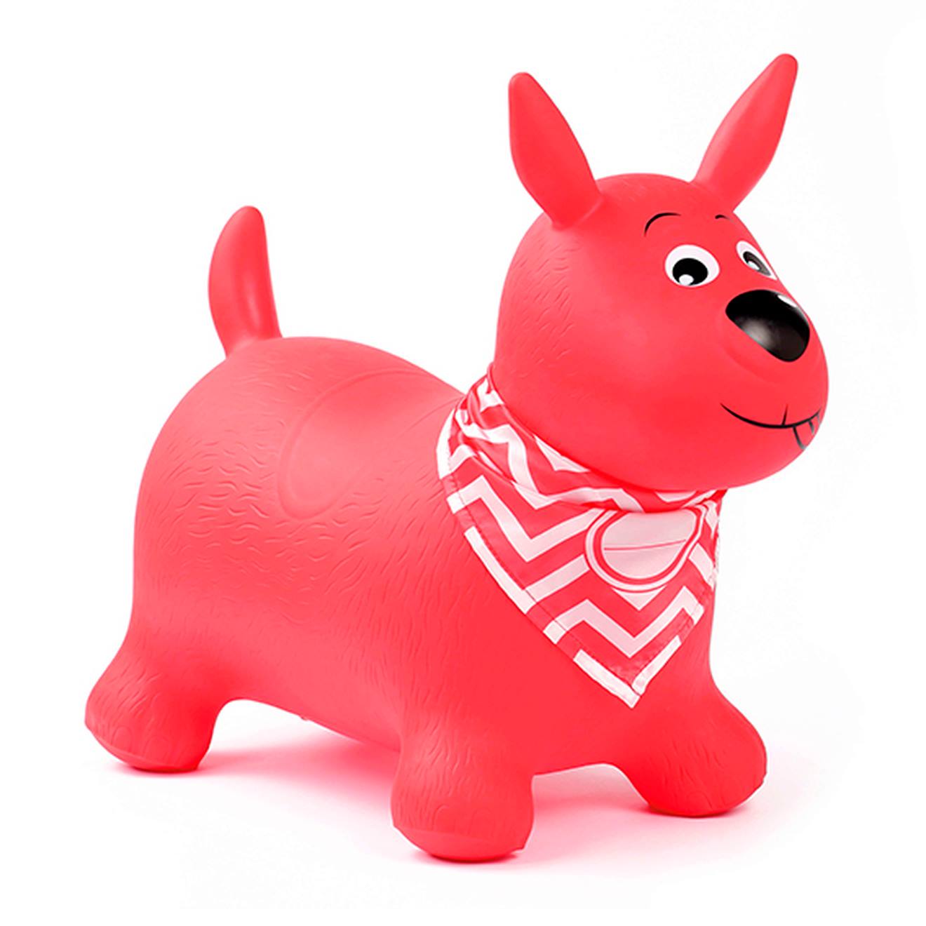 Mon animal sauteur chien rouge
