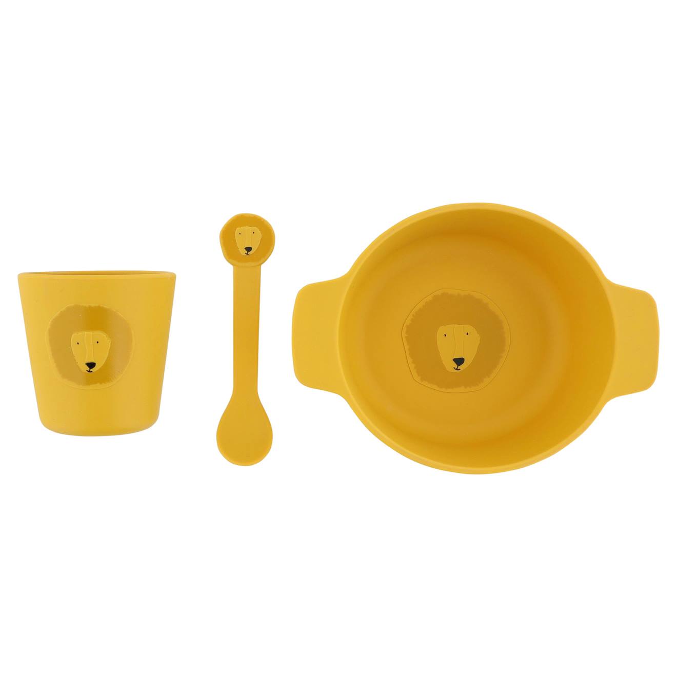 Ensemble repas 3 pièces 1er âge Animal en silicone mr lion