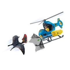 Attaque aérienne, Coffret schleich avec 1 hélicoptère, 1 figurine humaine et 1 dinosaure  tapejara,  Ensemble de Jouets Préhistoriqu  - vertbaudet enfant