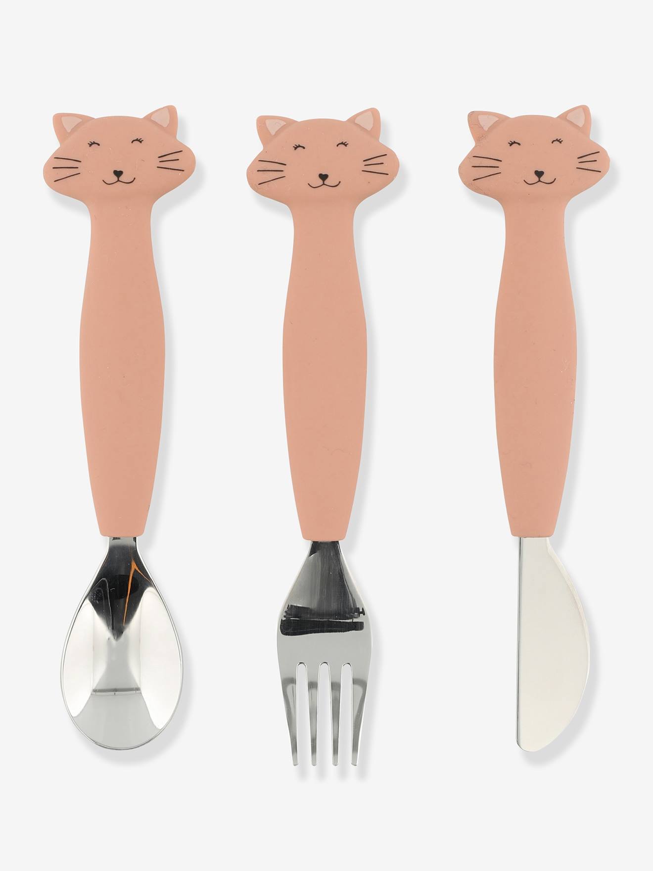 Lot de 3 couverts 2e âge Animal mrs cat