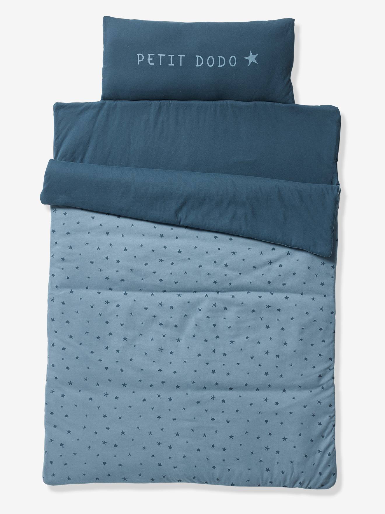 Couchage de sieste maternelle MINIDODO essentiels bleu imprimé