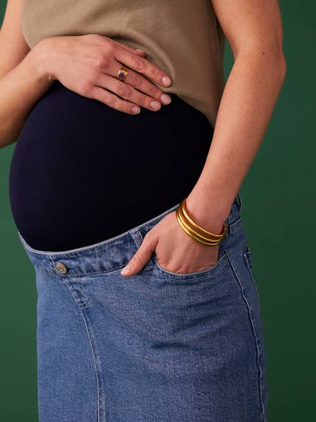 Jupe en jean courte grossesse ENVIE DE FRAISE stone 3 - vertbaudet enfant 