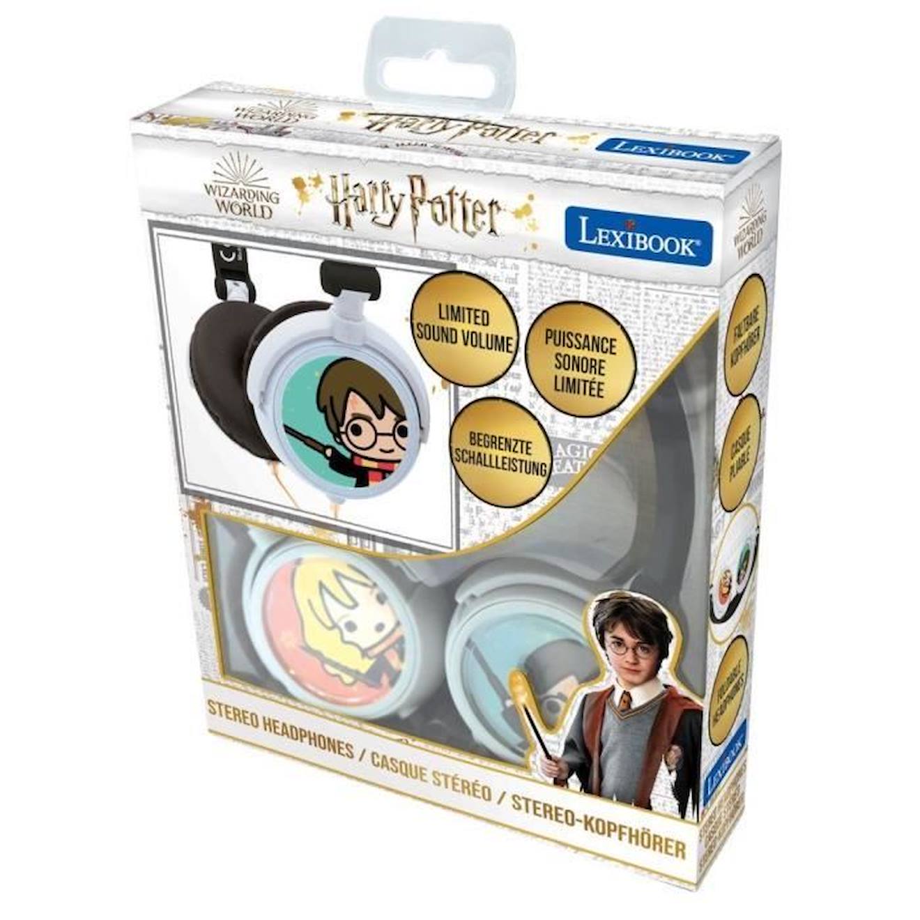 Casque Stéréo Filaire Pliable Pour Enfants Harry Potter - Lexibook - Limitation De Volume D'écoute M
