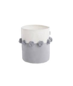 -Paniers de rangement - Stone - Petit - Coton organique - Gris clair - 22x25 cm