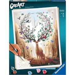 Jouet-Activités artistiques et musicales-CreArt Magic deer 30x40 cm - Série B - Peinture par numéros - Dès 12 ans - Ravensburger - 00020273