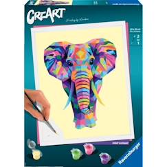 CreArt Elephant 24x30 cm - Peinture par numéros – Dès 12 ans – Ravensburger - 28995  - vertbaudet enfant