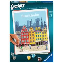 Jouet-Activités artistiques et musicales-CreArt Stockholm 24x30 cm - Peinture par numéros – Dès 12 ans – Ravensburger - 23520