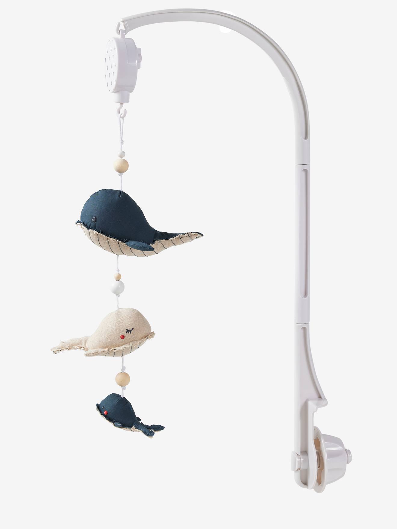 Mobile musical baleines NAVY SEA beige chiné (Vertbaudet) - Image 2