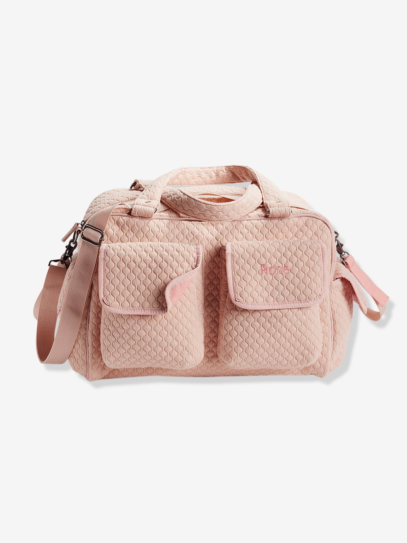Sac à langer Journée multipoches rose poudré