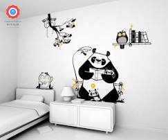 Linge de maison et décoration-Décoration-Papier peint, sticker-Demi-Kit Famille Panda