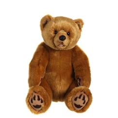 -Peluche Ours Grizzly Assis Miel - Gipsy Toys - 42 cm