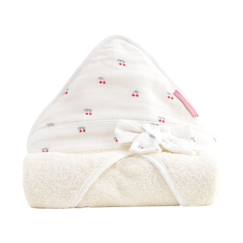 -Cape de bain Cerise