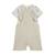 Ensemble salopette bébé en gaze de coton et t-shirt Brisbane BEIGE 2 - vertbaudet enfant 