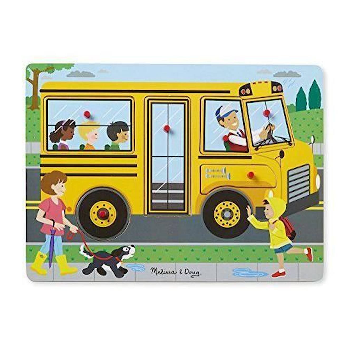 Puzzle Sonore The Wheels On The Bus 6 Pièces - Melissa & Doug - Jeux/jouets - Scène De Vie - Mixte J