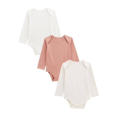 Lot de 3 bodies bébé manches longues  - vertbaudet enfant