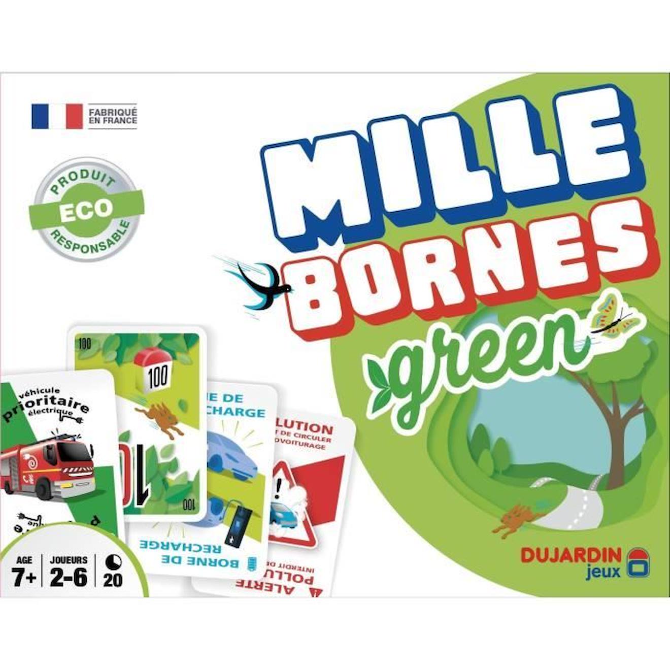 Mille Bornes Green - Jeu De Cartes - Dujardin - Parcourez Les Bornes En Voiture Électrique Dans Cett