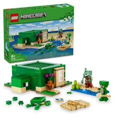LEGO® 21254 Minecraft La Maison de la Plage de la Tortue, Jouet avec Accessoires, Minifigurines des Personnages du Jeu Vidéo  - vertbaudet enfant