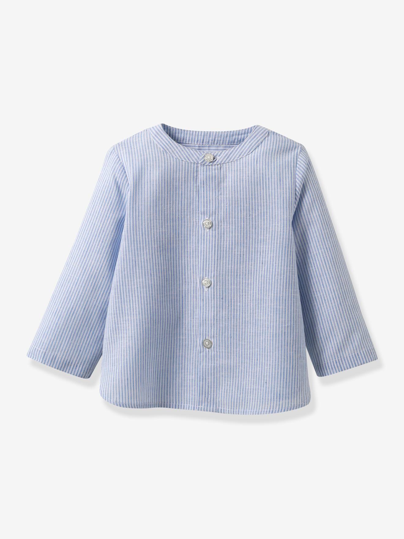 Chemise garçon collection fêtes et mariages rayé bleu