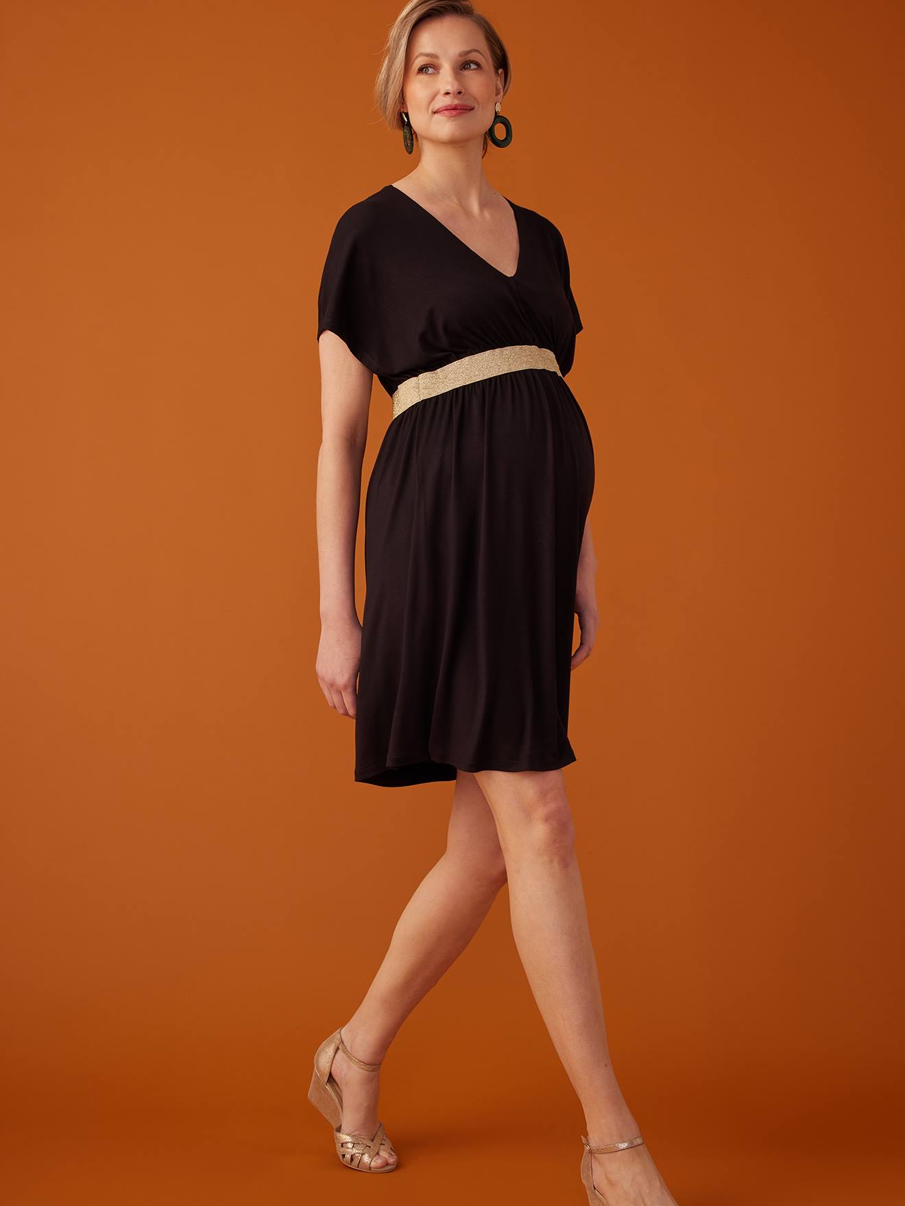 Robe grossesse Félicineor ENVIE DE FRAISE noir