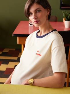 Tee-shirt grossesse brodé " la Mama" en coton bio ENVIE DE FRAISE  - vertbaudet enfant
