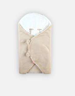Linge de maison et décoration-Linge de lit bébé-Couverture, édredon-Couverture promenade en fausse fourrure - NOUKIE'S - Mix & Match - Blanc - Bébé - 59 x 41 x 3 cm