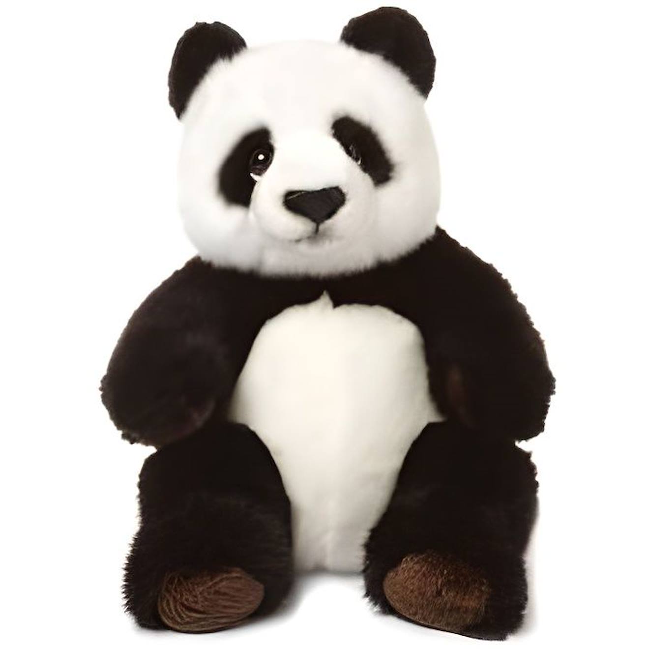 Peluche - Wwf - Panda Assis - 22 Cm - Pour Bébé Noir