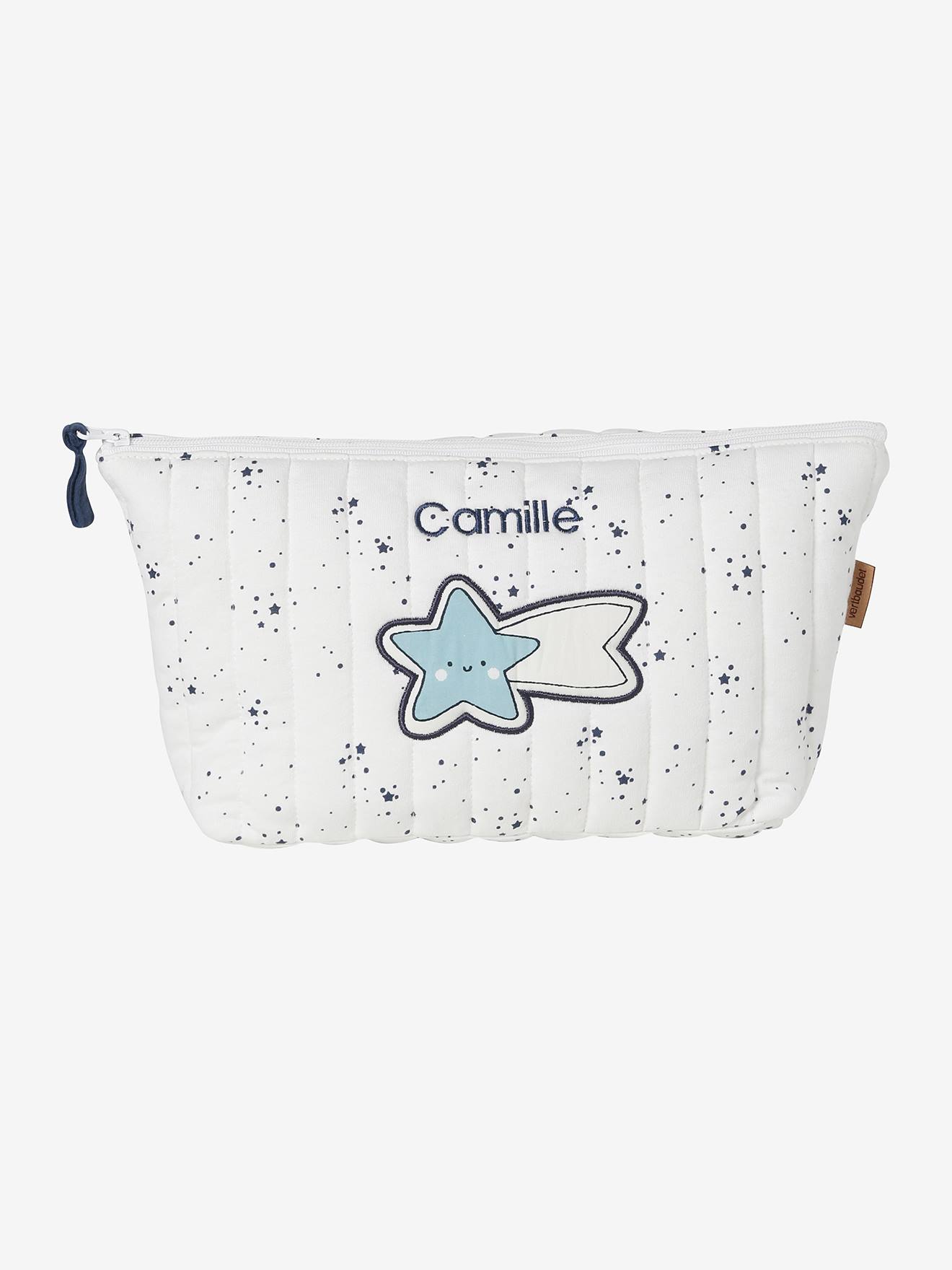 Trousse de toilette enfant en coton écru