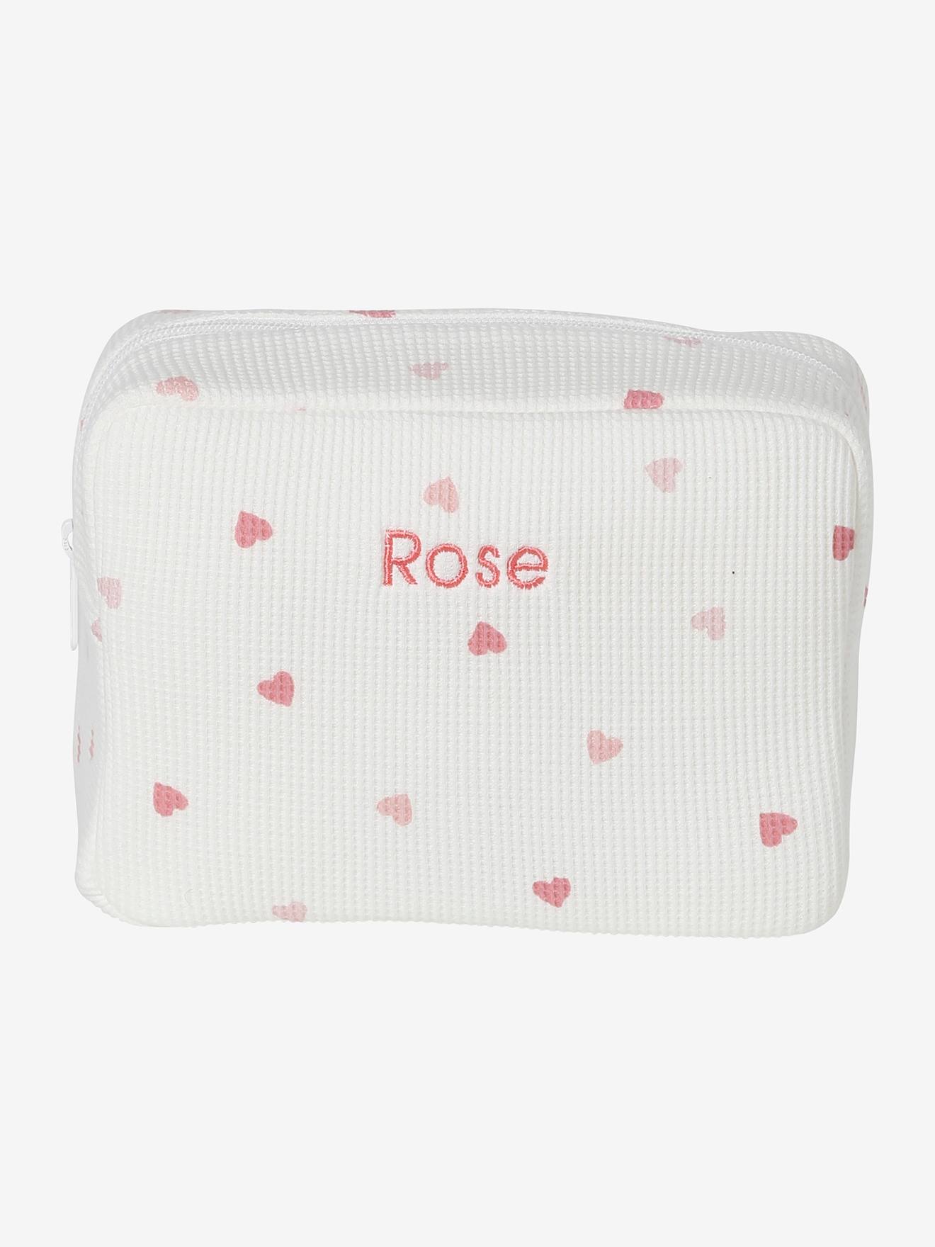 Trousse de toilette imprimé coeurs