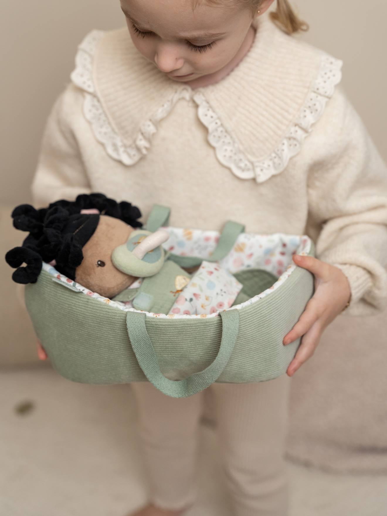 Set Couffin Et Poupon Bébé - Little Dutch Evi