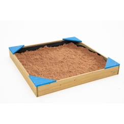 -Bac a sable bois avec bache de fond et couverture de protection tp toys 90 x 90 x 12 cm