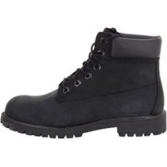 Chaussures-Chaussures garçon 23-38-Boots, bottines-Boots Timberland Bucheron 6 Inch Premium Junior - Noir - Cuir Nubuck Pleine Fleur Waterproof - Garçon