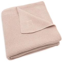 Couverture Berceau 75x100cm Basic knit Rose Sauvage  - vertbaudet enfant