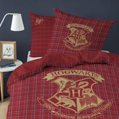 Linge de maison et décoration-Parure de lit imprimée en flanelle de coton, HARRY POTTER TARTAN 140x200 cm