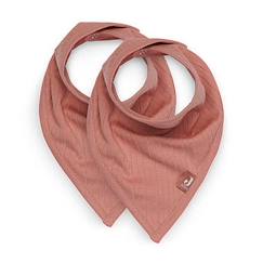 Puériculture-Bavoir Bandana Basic Stripe Rose des bois - JOLLEIN - Pack de 2 - 100% coton-jersey - Mixte