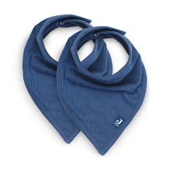 -Bavoir Bandana Basic Stripe Jeans Bleu - JOLLEIN - Bébé - 100% coton-jersey - 0 mois - Naissance - Mixte