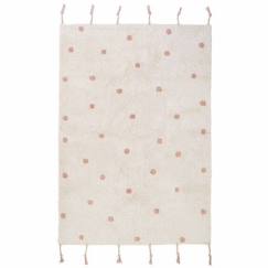 -Tapis enfant - Nattiot - Nümi - Coton naturel - 100x150 cm - Rose nude