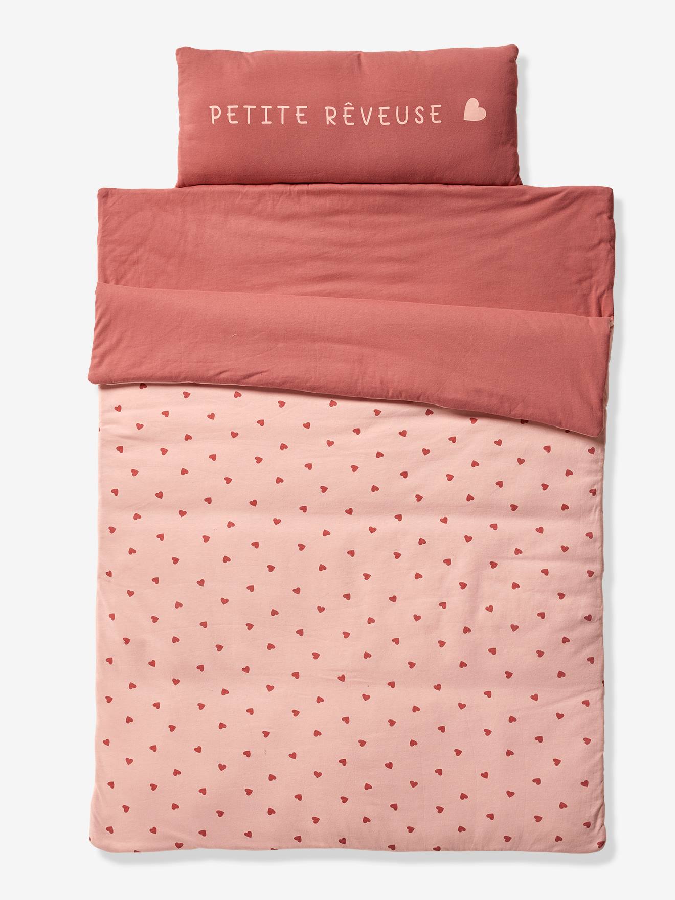 Couchage de sieste maternelle MINIDODO rose imprimé