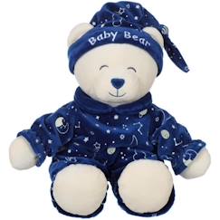 -Gipsy Toys - Baby Bear Glow In The Dark - Peluche Pour Enfant - Brille Dans La Nuit - Vendue en Boîte Cadeau - 24 cm - Bleu - Beige