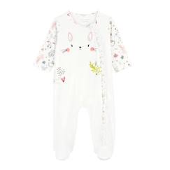 Pyjama bébé en velours ouverture zippée Happy Bunny  - vertbaudet enfant
