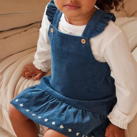 Robe en velours côtelé bébé fille Népal BLEU 4 - vertbaudet enfant 