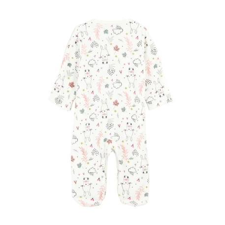 Pyjama bébé en velours Happy Bunny BLANC 2 - vertbaudet enfant 