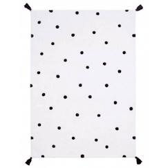 Linge de maison et décoration-Décoration-Tapis-Tapis Coton Pois (noir & Blanc) par Lilipinso - Noir - 120 x 170 cm