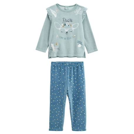 Bébé-Pyjama bébé 2 pièces en velours Bichette