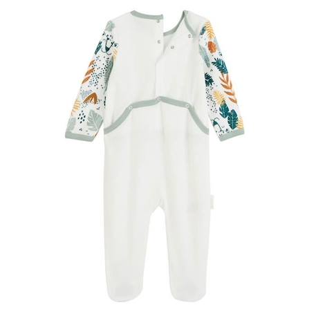 Pyjama bébé en velours Petit Bavard BLANC 4 - vertbaudet enfant 