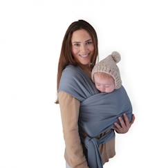 Puériculture-Porte bébé, écharpe de portage-Echarpe de portage porte-bébé Mushie bleu